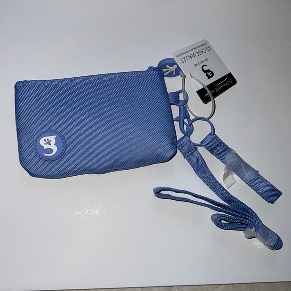 NWT GeckoBrands off blue ID CASE WITH LANYARD & wristlet key holder - Picture 1 of 2
